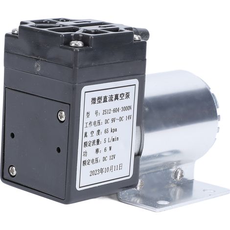 Mini pompe à vide à dépression 12V à moteur DC avec support 5L/min 65Kpa pour produits électriques et industriels (1/5)