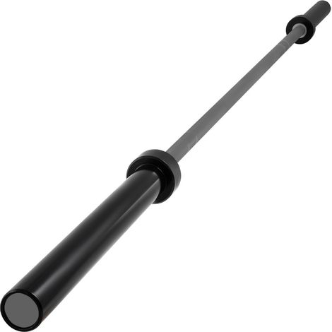 Barre d'haltères olympique de 2 m et 15 kg pour l'entraînement de musculation, le powerlifting, les squats et le développé couché, avec boucles. (1/5)