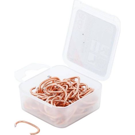 Agrafes d Ameublement 100 pcs - 5,6 x 2,5 x 6,9 mm - Acier, Résistantes et Pratiques - D-Work (1/5)