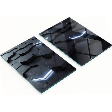 Dekorative Glasbretter zum Servieren von Snacks, abstraktes Design, 2 x 40 x 52 cm (1/5)