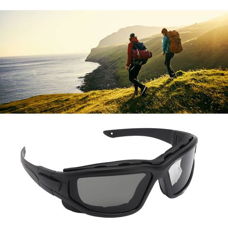 Schutzbrille mit Doppelgläsern, Gestell, abnehmbarem Band, Mehrzweckoptik, schwarz. (1/5)