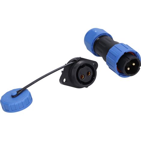 Wasserdichter 2-poliger IP68-Flugzeugstromstecker 250 V 20 A mit Flansch für Kabel und Leitungen LP16 (1/5)