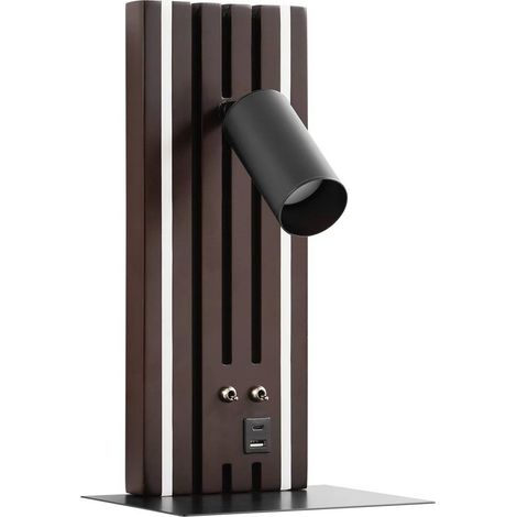 Lucande LED 'Tiron' in Marrone da Legno