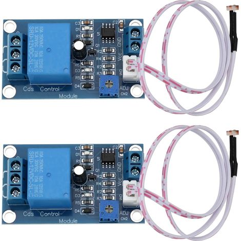 Lot de 2 résistances photosensibles XH-M131 - Module de contrôle de lumière - Module de contrôle de la lumière - Module de relais de photorésistance - Luminosité automatique (1/5)
