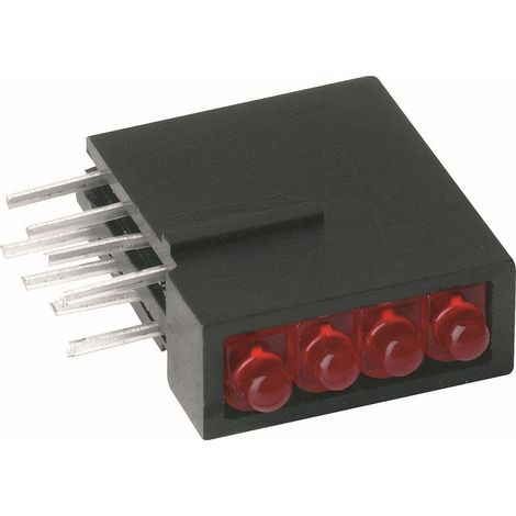 Mentor Mehrfach LED-Anzeige D.2400G LED-Baustein 15.1 mm Grün 3 mm 17 mcd 20 mA 2.2 V R=4-Fach, RM=2