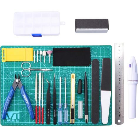 Kit de 26 outils pour modélisme et bricolage de maquettes (1/5)