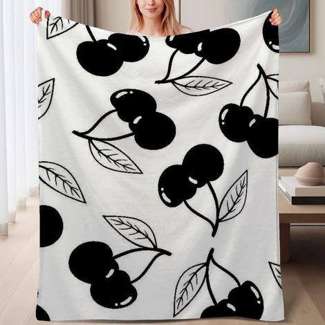 Couverture de lit en polaire, couverture légère et cosy en microfibre chaude pour le printemps, décoration de chambre à coucher, cadeau idéal pour femmes hommes, 6080 pouces (1/4)