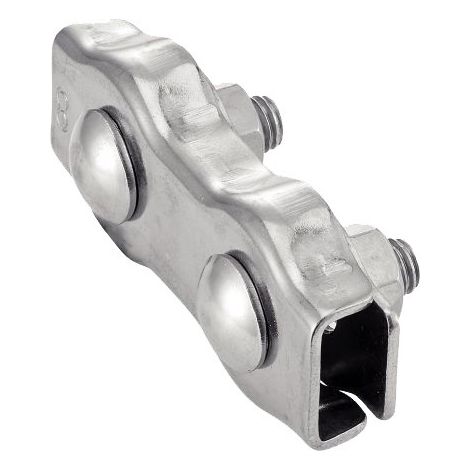 Abrazadera de cable acton double flat galvanizada doble base