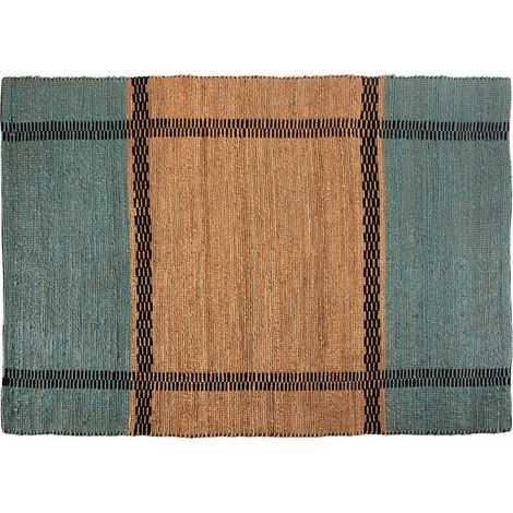 VIVARAISE - Tapis décoratif Eden Quartz en jute et coton - 160 x 230 cm