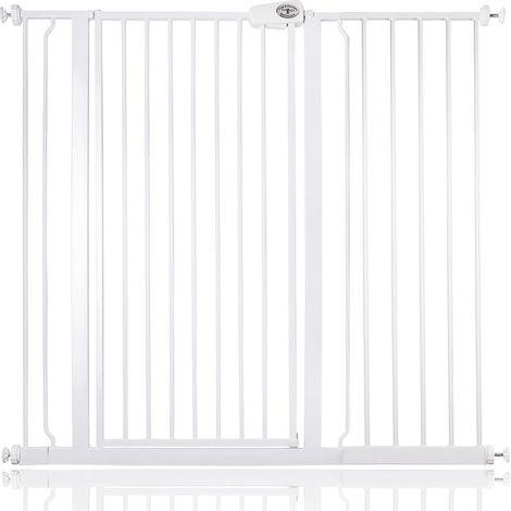 Bettacare Child and Pet Gate, 113.8cm - 121.4cm, White, Extra Tall Gate 104cm in Height, Pressure Fit Stair Gate