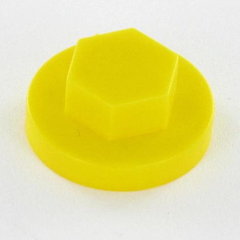 Capuchon Tête hexagonale TH Polyéthylène RAL1021 pour vis autoperceuse ou tole de diam 6.3 (1/3)