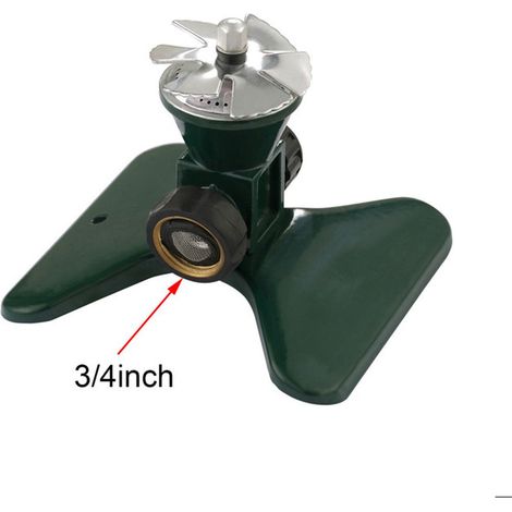 1 pièce arroseur de pelouse carré, en métal robuste, rotation 360° automatique, pour jardin et potager (1/4)