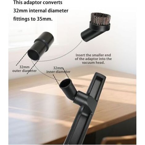 Lot de 6 Embouts d'aspirateur pour aspirateurs de 32 mm et 35 mm de diamètre, buse d'aspirateur