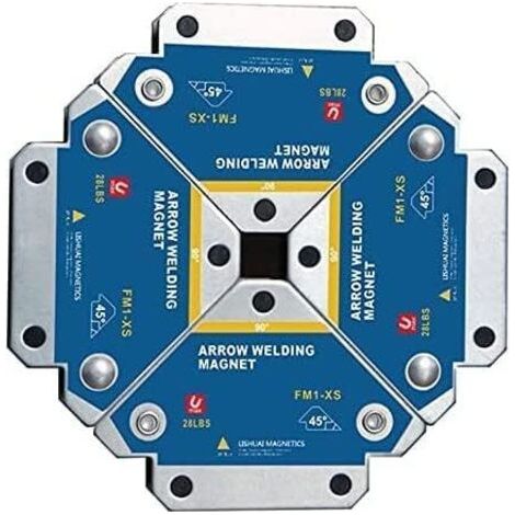 Aimant Soudure Angle, 4 PCS Soudure Aimant Force de Maintien 13kg de Soudure Equerre de Support Positionneur Magnétique 45 Ḟ 90 Ḟ 135Ḟ Outils de Localisation Auxiliaires Multi-Angles