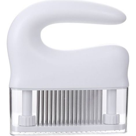 Attendrisseur de viande - 48 aiguilles - Acier inoxydable - Blanc (1/5)