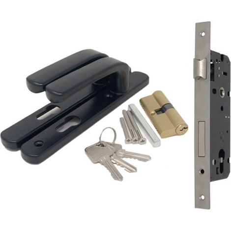 Lock for Double Gate - Metal - Black