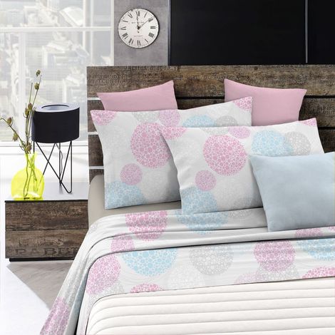 Italian Bed Linen Fantasy Completo Letto, Microfibra, Molecole, Una piazza e mezza (1/4)