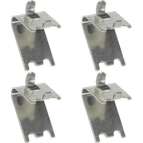 Lot de 4 clips de fixation robustes pour étagères de congélateur, supports d'étagères pour réfrigérateur/congélateur, clips carrés en acier inoxydable (1/4)