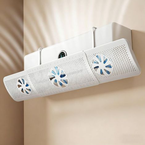 Deflettore regolabile per condizionatore, 52-86 cm, antivento, installazione senza attrezzi, per condizionatori a parete, camera da letto, soggiorno, ufficio (1/5)