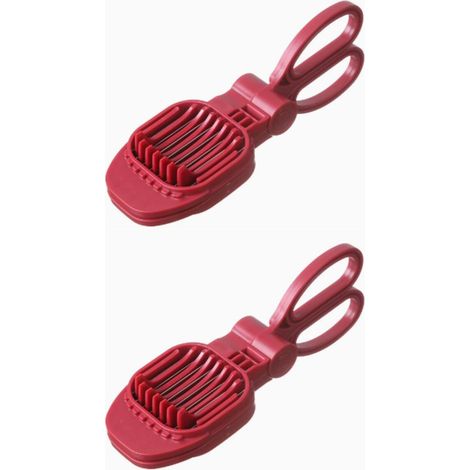 Cortador de frutas manual multifuncional, rebanador de verduras portátil de mano, cortador de huevos duros y pasados por agua, cortador de frutas seguro (2 piezas) (1/5)