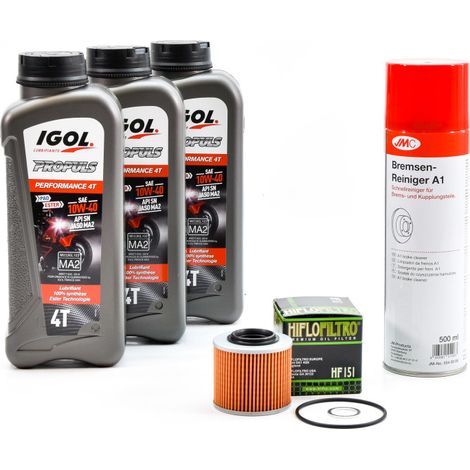 Kit Entretien Vidange pour BMW F 650 FUNDURO de 1993 à 1996 - IGOL PROPULS PERFORMANCE 10W40 3L