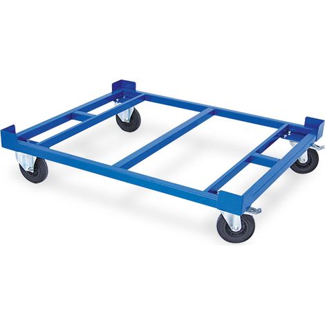BRB Paletten-Fahrgestell, LxBxH 1220x1020x275 mm, Tragkraft 350 kg, Vollgummibereifung