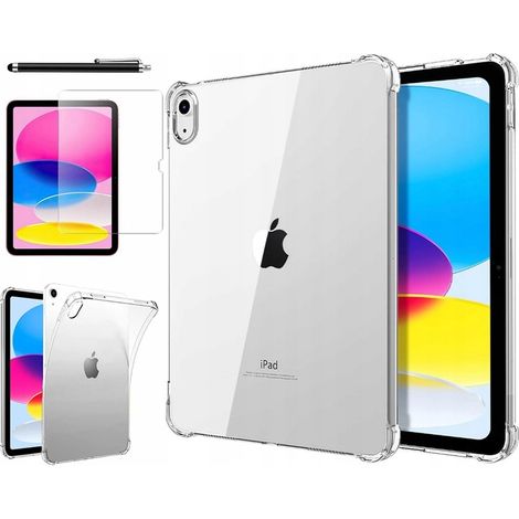 CUSTODIA POSTERIORE IN SILICONE + VETRO TEMPERATO + STILO per iPad 10.9'' di decima generazione (1/5)