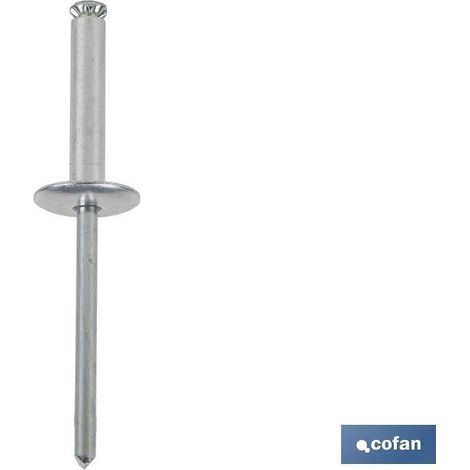 Rivet Cofan 4.8x22 mm aluminio cabeza ancha 250 unidades (1/3)