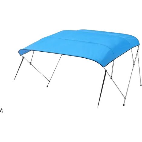 Tendalino parasole in tessuto di poliestere 600D, struttura in lega di alluminio, 243 cm x 137 cm, altezza regolabile 200-213 cm, completo di accessori. (1/5)