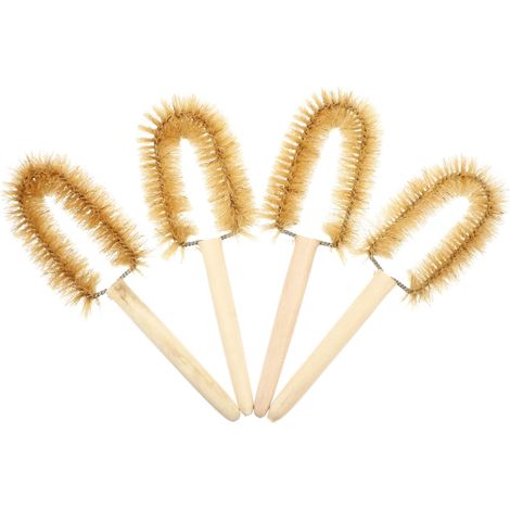Ensemble 4pcs Brosses de Nettoyage pour Béchers et Gobelets en Bois Poignée Longue Design Pratique Ne Raye Pas Les Surfaces (1/5)