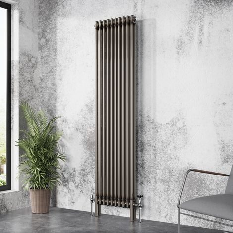 Traditional Cast Iron Style Radiator Raw Metal Central Heating 2 Column 1800x470mm