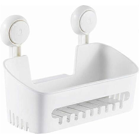 Étagère de douche à ventouses, sans perçage, réutilisable et facile à installer (charge maximale 10 kg), étanche, pour salle de bain carrelée.
