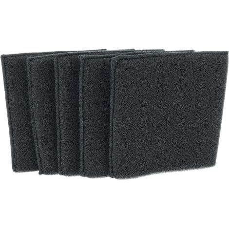 vhbw 5x filtro compatibile con Einhell TE-VC 3080 SACL, 4090 SACL, 5090 SACL aspirapolvere - Filtro in spugna nero