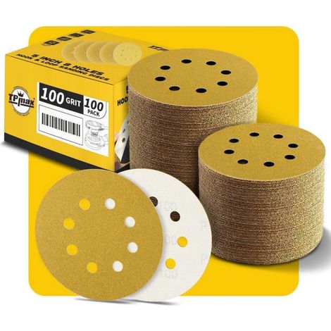 Schleifscheiben 125mm 8 Loch 100 Körnung Klett P 100 100 Pack (1/5)