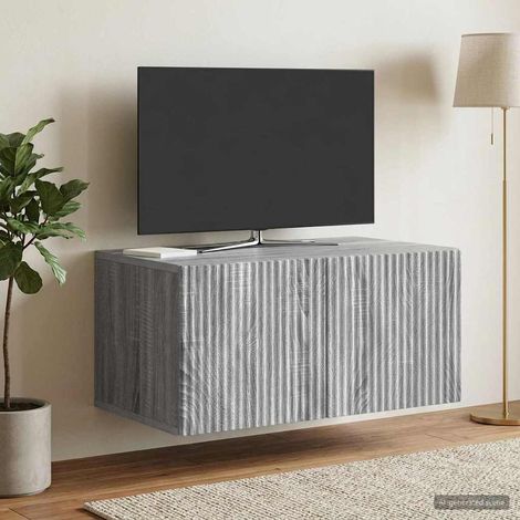Wandmontierter TV-Schrank Graues Sonoma 59,5 x 41 x 30 cm (1/5)