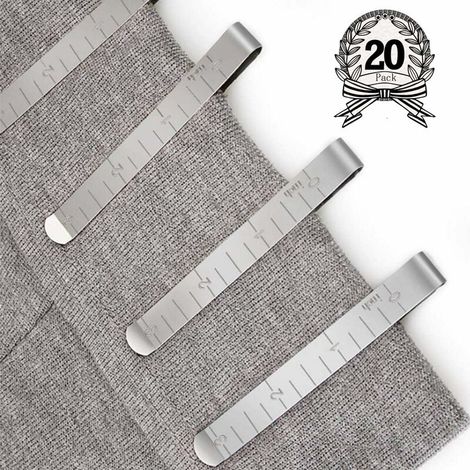 Couture Lot de 20 Pinces en Acier Inoxydable Ourlet Clips 7,6 cm Mesure Règle de matelassage pour Wonder Clips, l'Épinglage et marquer Les Accessoires (1/5)