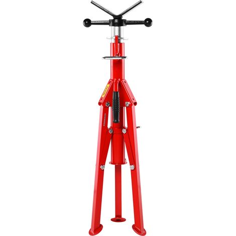 VEVOR Soporte de Tubo Alto con Cabeza en V Plegable Capacidad de Tubo 30 cm, Altura 71-132 cm Capacidad de 1134 kg