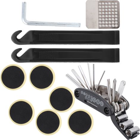 Kit de Réparation de Pneu Vélo, Ensemble pour Crevaison Rapide VTT et Vélo de Route (1/5)