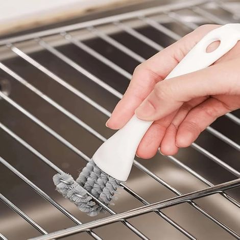 Spazzola per la pulizia di fessure a doppia faccia: uno strumento per la pulizia di cucine, barbecue e bagni (1 pezzo, bianca) (1/5)