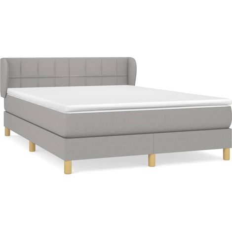 Maison Exclusive - Giroletto a Molle con Materasso Grigio Chiaro 140x200cm Tessuto (1/5)