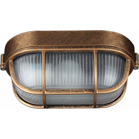 Outdoor Wall Light, Industrial Retro Style, Oval Porthole Boat Light, Elliptical Ceiling Light, Sconce Lighting Fixture, For Indoor and Outdoor Use, E27 (1/4)
