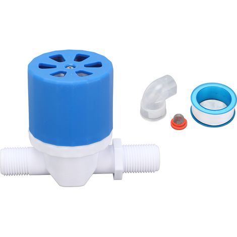Ortviai Robinet à flotteur automatique pour chauffe-eau solaire – 1/2 pouce, montage intérieur, nylon alimentaire et acier inoxydable 304