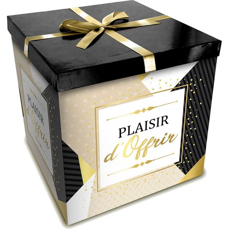 Boîte cadeau rigide avec joli noeud satiné (1/2)
