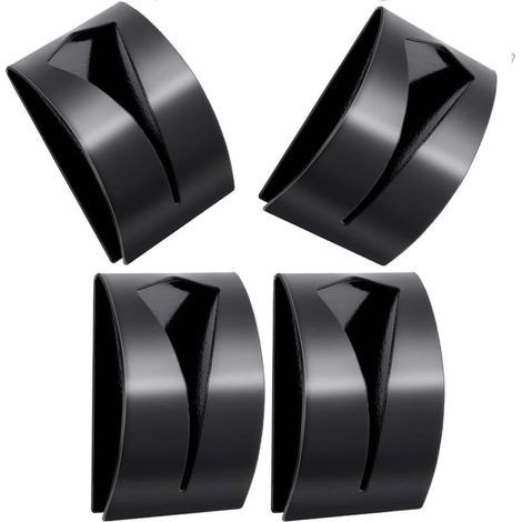 Set mit 4 selbstklebenden Handtuchclips aus Edelstahl – für Bad und Küche – kein Bohren erforderlich (schwarz) (1/5)