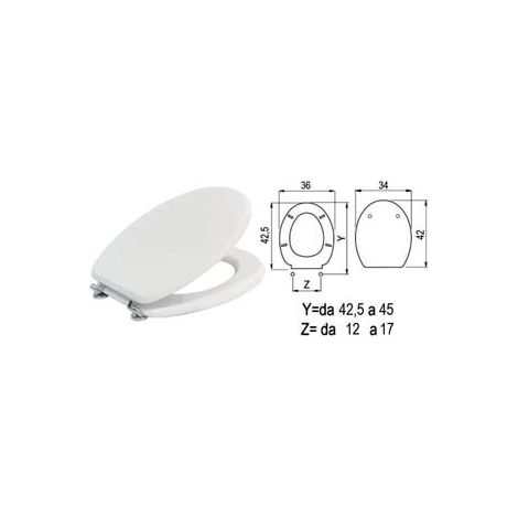 SEDILE WC UNIVERSALE LACCATO BIANCO coprivaso copriwater AGLAIA