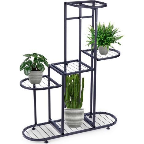 Schwarzer Blumenständer aus Metall, 5-stöckig, 84,5 cm (1/5)