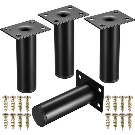 4 Pcs Pieds de Meubles, 10cm Pieds de Meubles Réglables, Pieds d'Armoire, Pieds de Canapé, Pieds de Table, Pieds de Support de Remplacement, Pieds d'Armoire (1/5)