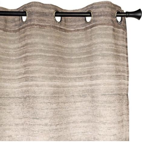 Rideau Voilage - Dylrev - Dégradé Taupe - 140x240cm - Œillets - Intérieur (1/4)