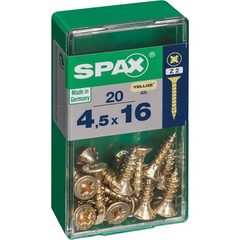 Tirafondo cabeza plana Yellox - S - 4,5x16 mm (1/5)