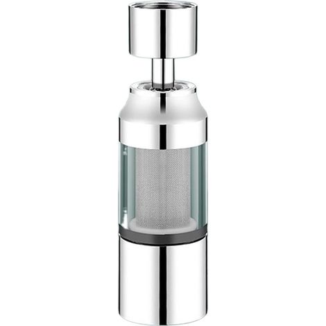 Filtre à eau pour robinet d'évier, purificateur en acier inoxydable, filtre de robinet étendu, adoucisseur d'eau, système de filtration 3 modes, pour maison, hôtel, salle de bain, matériau ABS, 4,41 x (1/5)